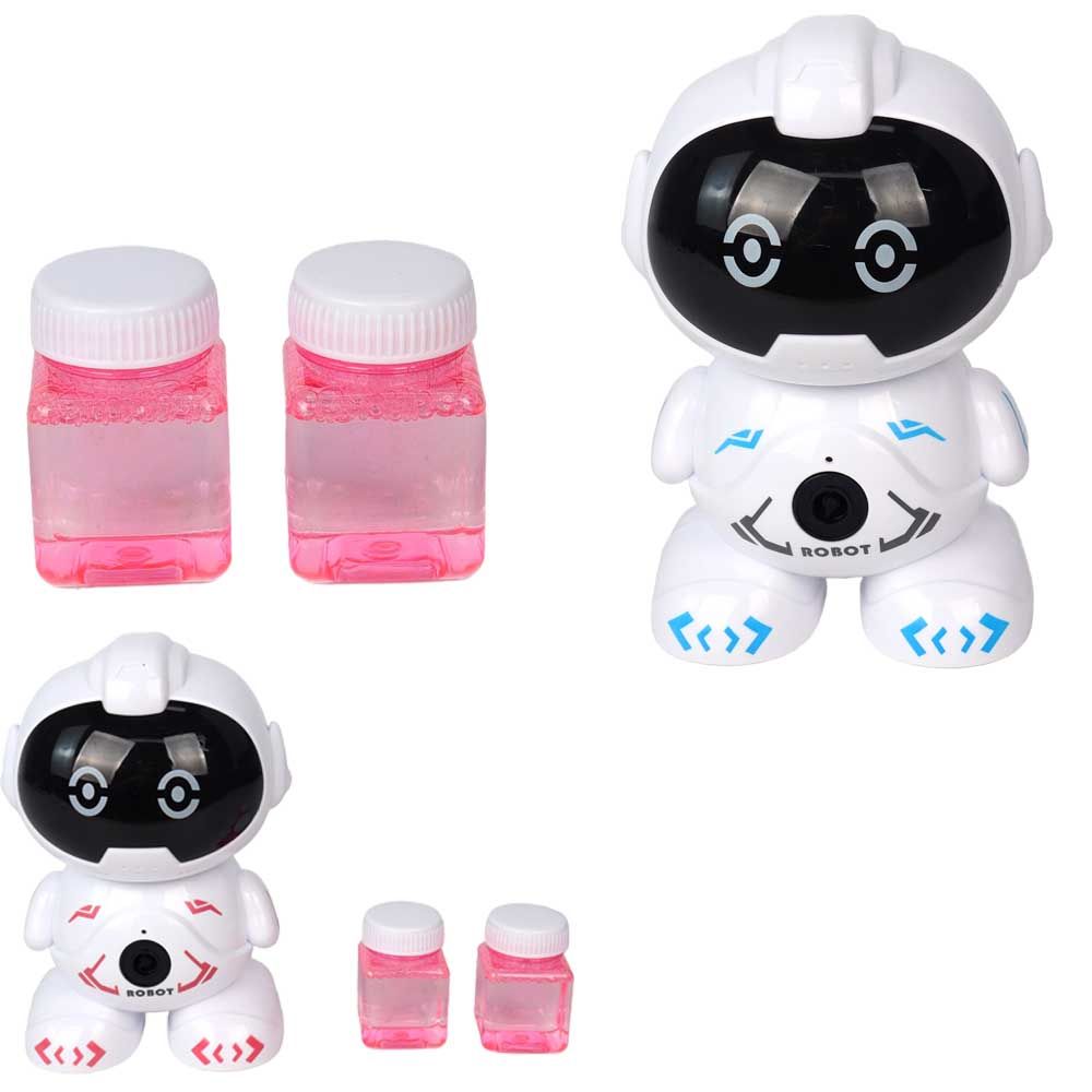 Galaxy Bubbles - Space Robot Bubble Machine With 2x30ml Bubble Solution 1pc - Color May Vary