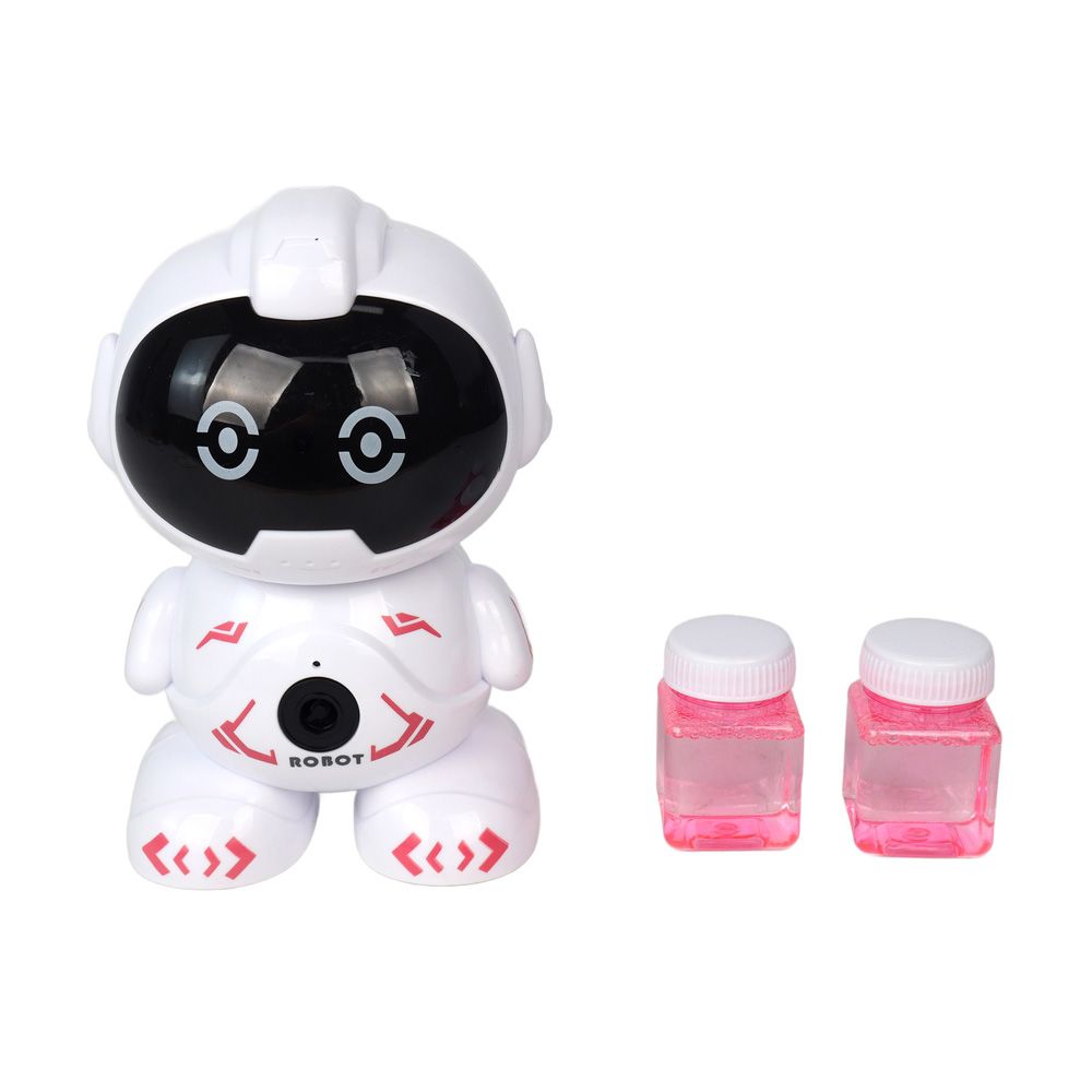 Galaxy Bubbles - Space Robot Bubble Machine With 2x30ml Bubble Solution 1pc - Color May Vary