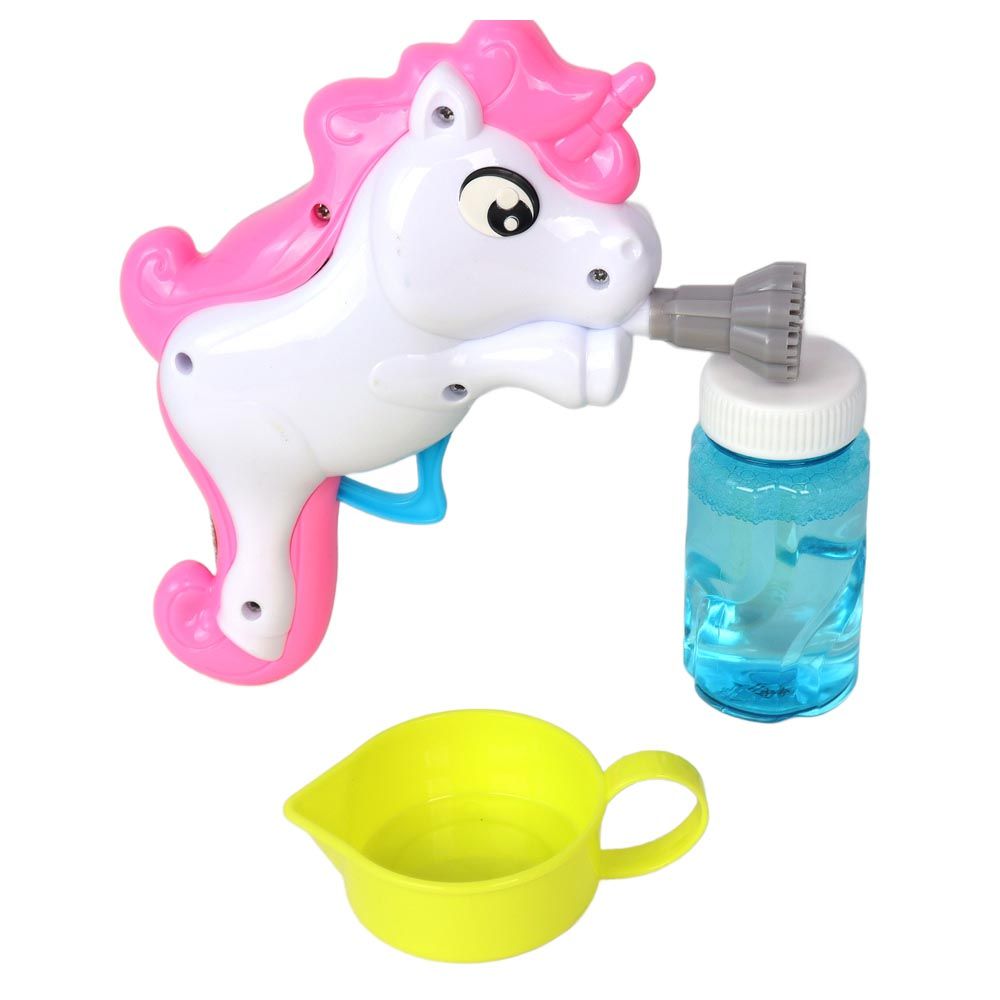 Galaxy Bubbles - Friction Unicorn Bubble Blower With 50ml Bubble Solution