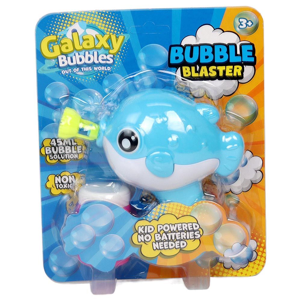 Galaxy Bubbles - Friction Fish Bubble Blower With 50ml Bubble Solution 1pc - Color May Vary