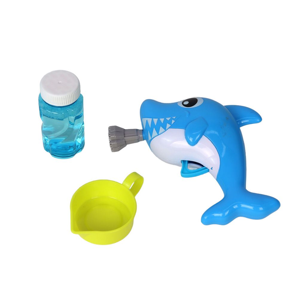 Galaxy Bubbles - Friction Shark Bubble Blower With 50ml Bubble Solution 1pc - Color May Vary