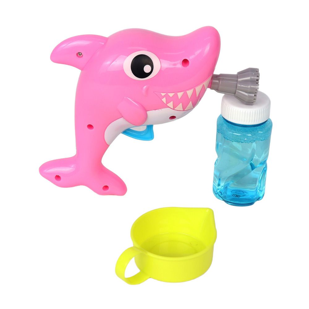 Galaxy Bubbles - Friction Shark Bubble Blower With 50ml Bubble Solution 1pc - Color May Vary