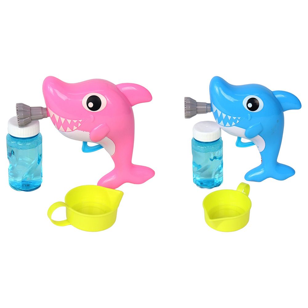 Galaxy Bubbles - Friction Shark Bubble Blower With 50ml Bubble Solution 1pc - Color May Vary