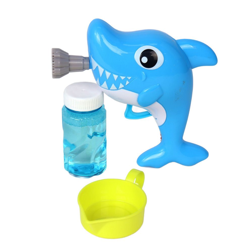 Galaxy Bubbles - Friction Shark Bubble Blower With 50ml Bubble Solution 1pc - Color May Vary