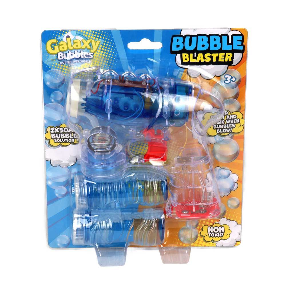 Galaxy Bubbles - Transparent Laser Bubble Blaster With 2x50ml Bubble Solution