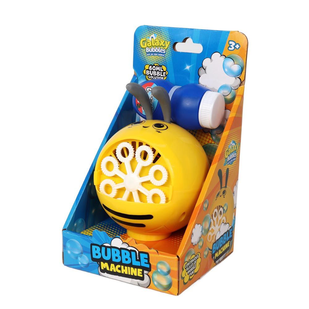 Galaxy Bubbles - Bee Bubble Machine With 60ml Bubble Solution