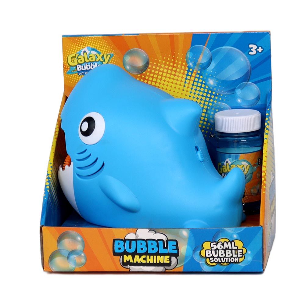 Galaxy Bubbles - Shark Bubble Machine With 56ml Bubble Solution