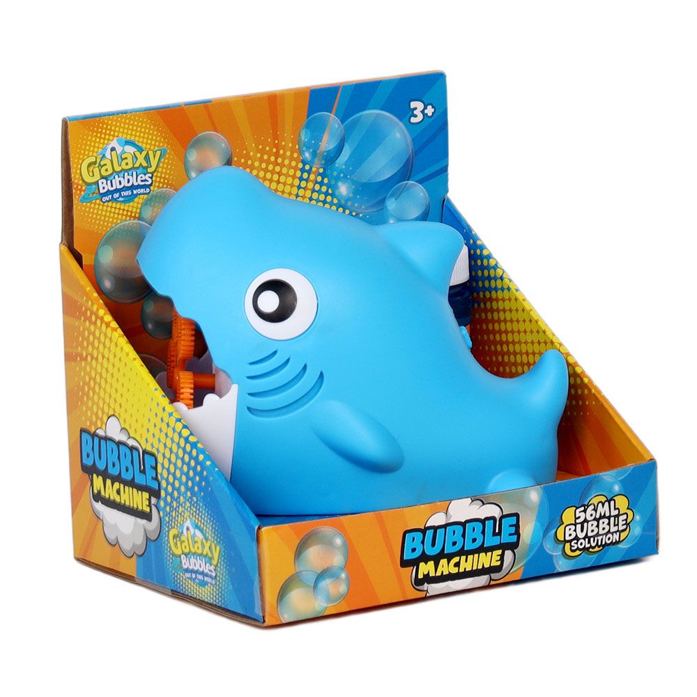 Galaxy Bubbles - Shark Bubble Machine With 56ml Bubble Solution