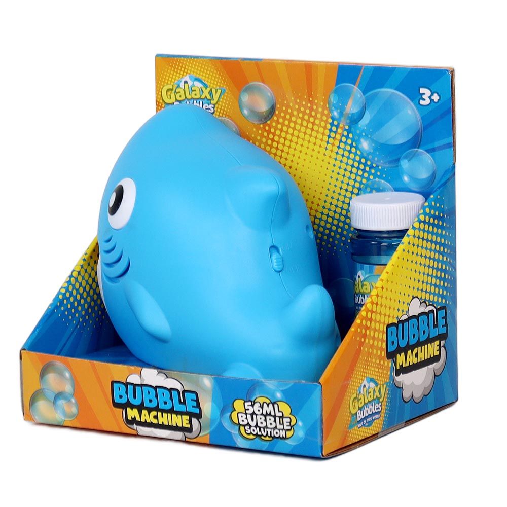 Galaxy Bubbles - Shark Bubble Machine With 56ml Bubble Solution