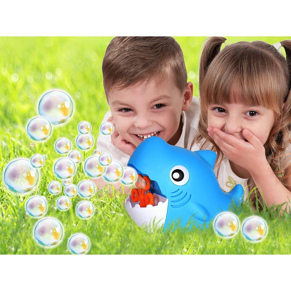 Galaxy Bubbles - Shark Bubble Machine With 56ml Bubble Solution