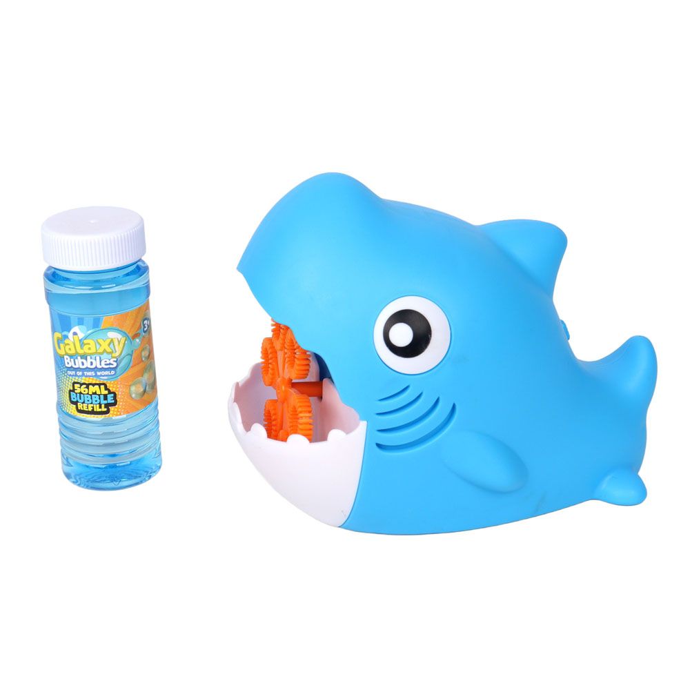 Galaxy Bubbles - Shark Bubble Machine With 56ml Bubble Solution