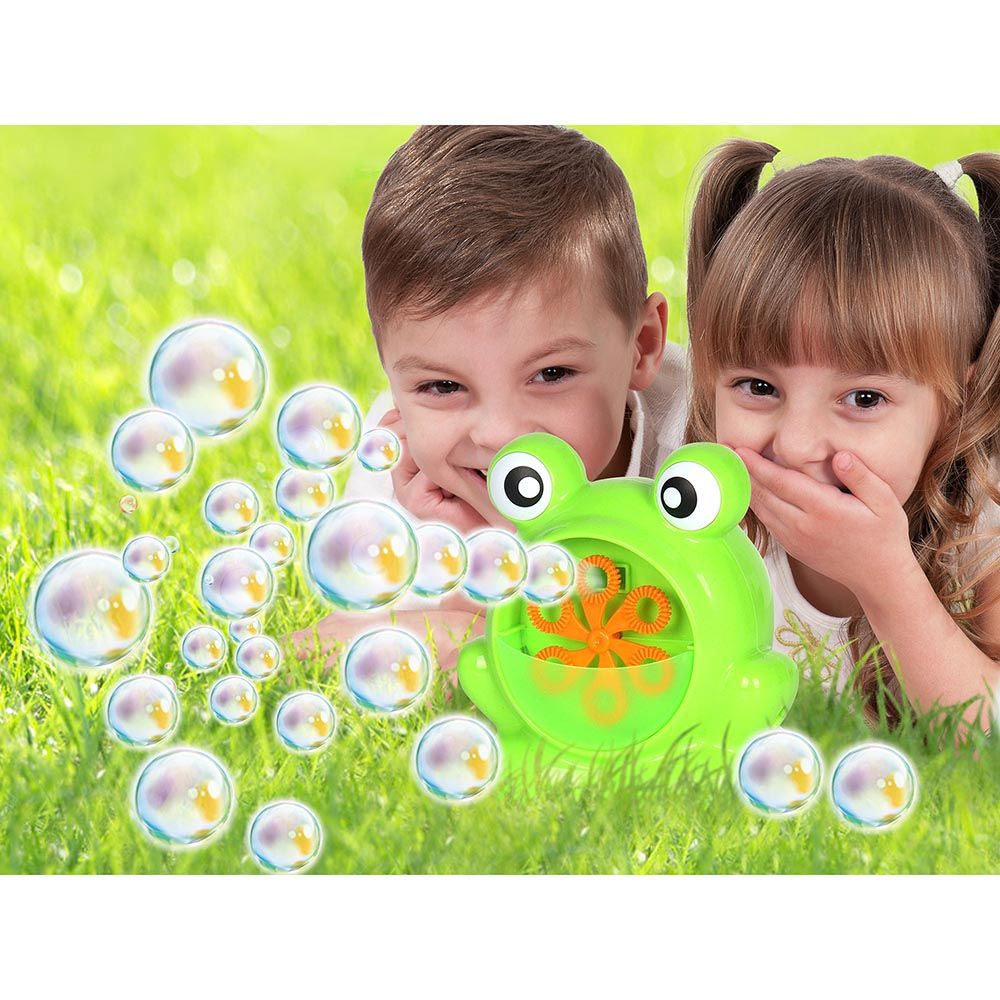 Galaxy Bubbles - Frog Bubble Machine With 56ml Bubble Solution