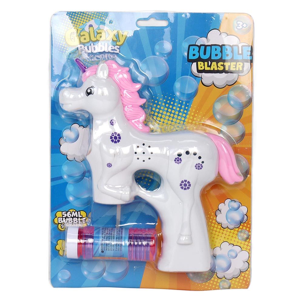 Galaxy Bubbles - Unicorn Bubble Blaster With 56ml Bubble Solution