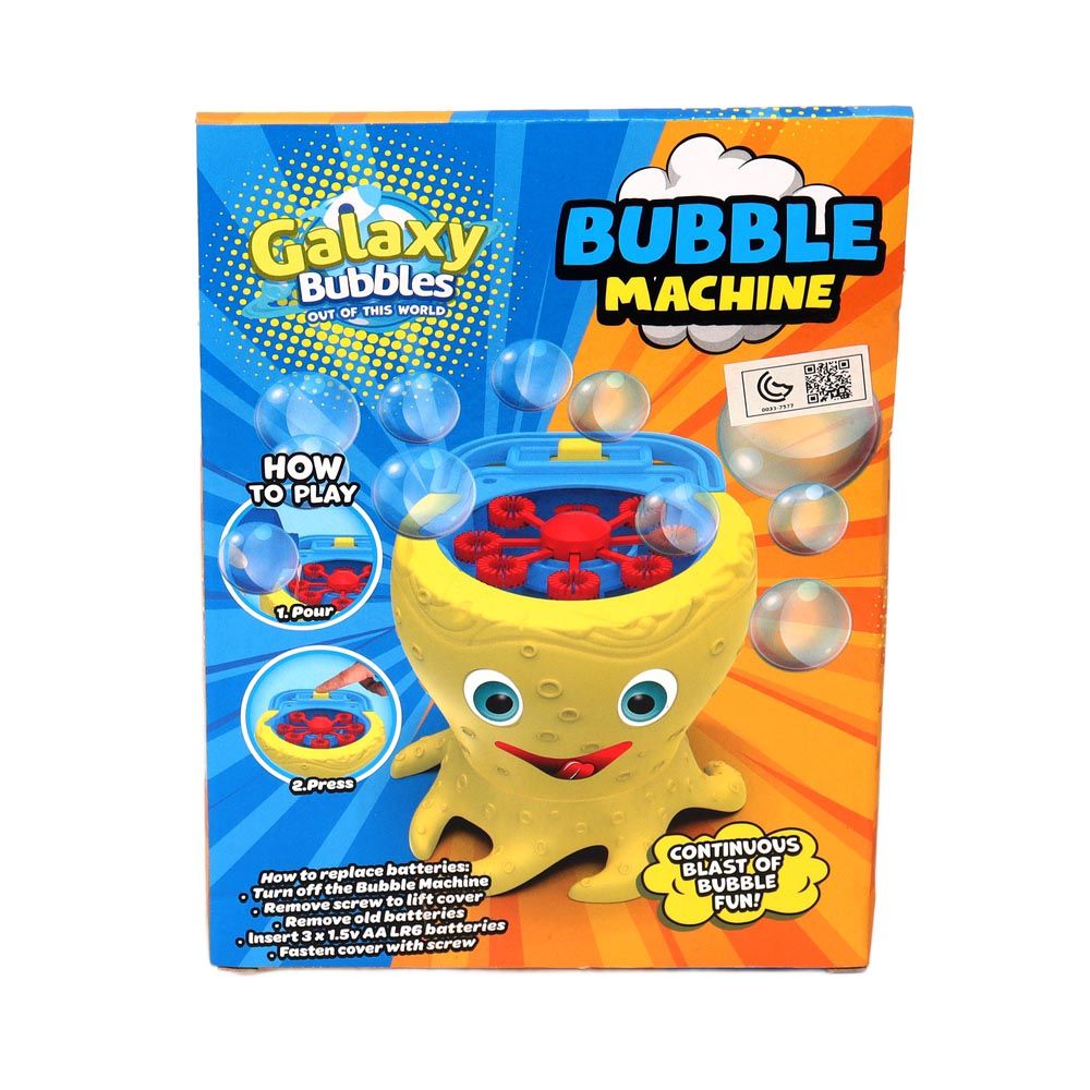 Galaxy Bubbles - Octopus Bubble Machine With 100ml Bubble Solution 1pc - Color May Vary