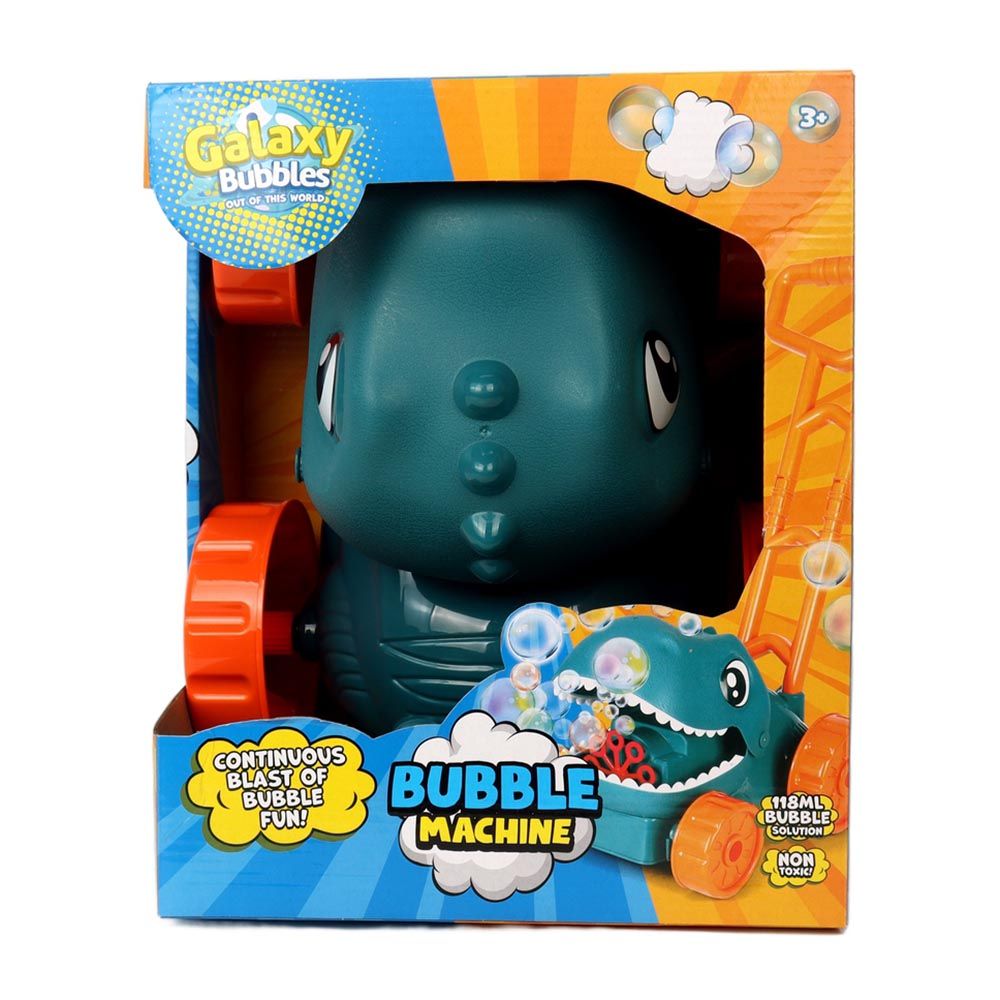 Galaxy Bubbles - Dino Bubble Mover With 118ml Bubble Solution