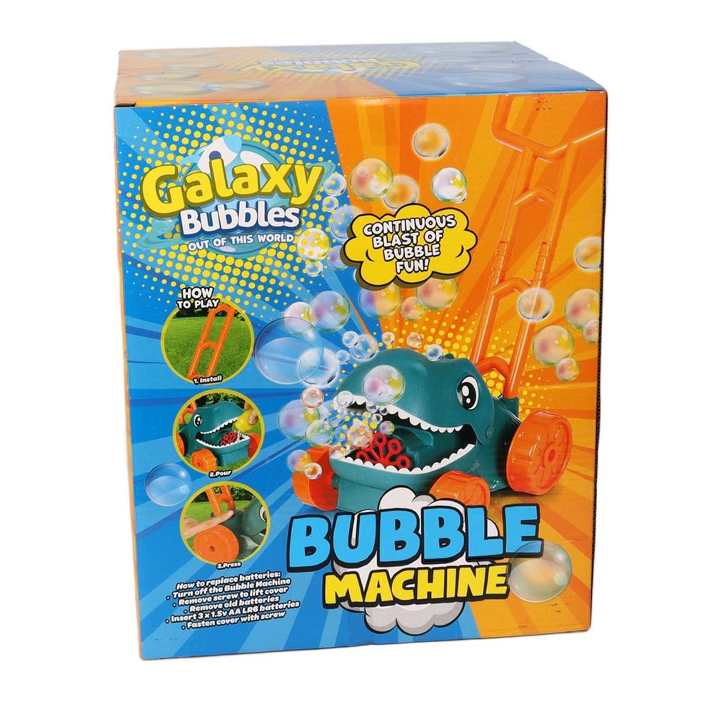 Galaxy Bubbles - Dino Bubble Mover With 118ml Bubble Solution