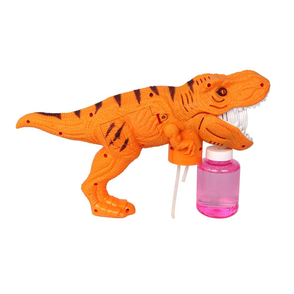 Galaxy Bubbles - T Rex Bubble Machine With 5 Blower And 130ml Bubble Solution 1pc - Color May Vary