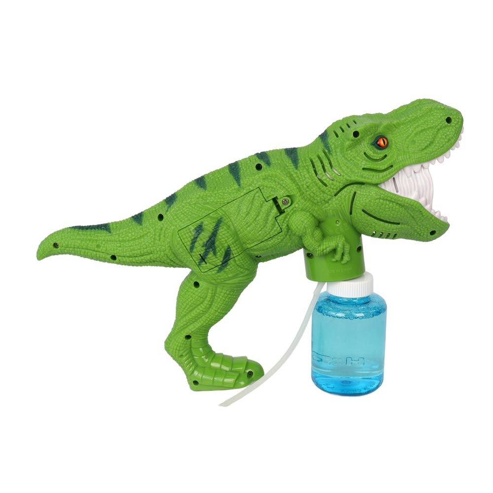 Galaxy Bubbles - T Rex Bubble Machine With 5 Blower And 130ml Bubble Solution 1pc - Color May Vary