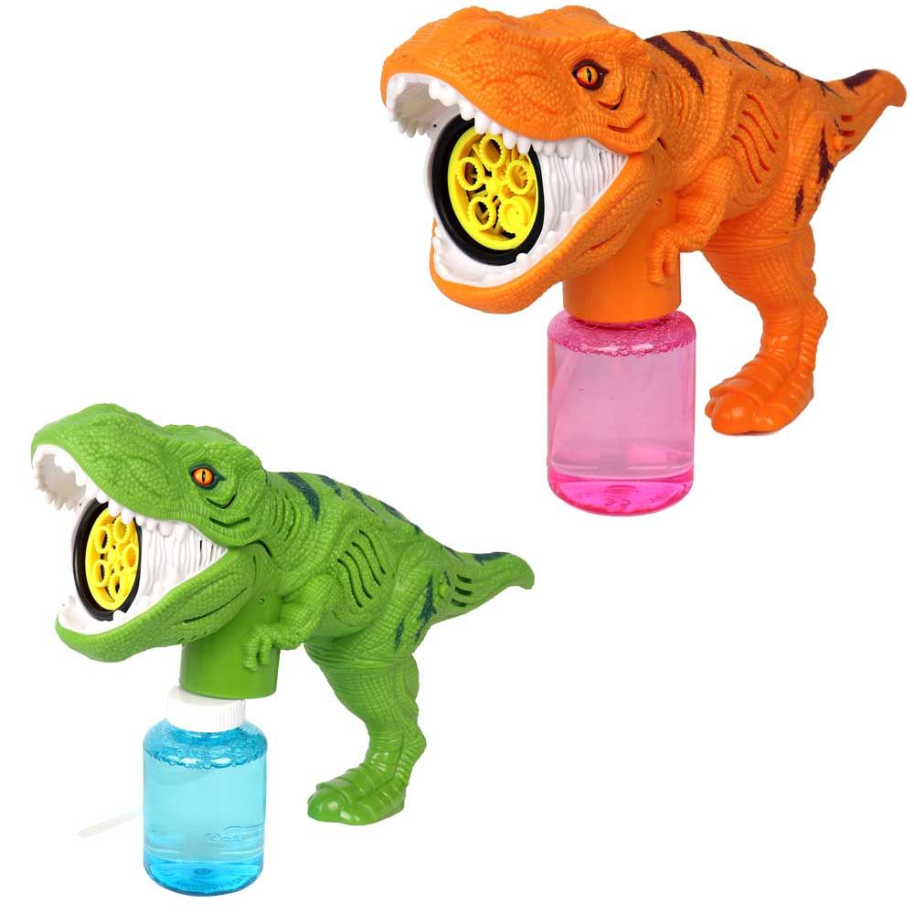 Galaxy Bubbles - T Rex Bubble Machine With 5 Blower And 130ml Bubble Solution 1pc - Color May Vary