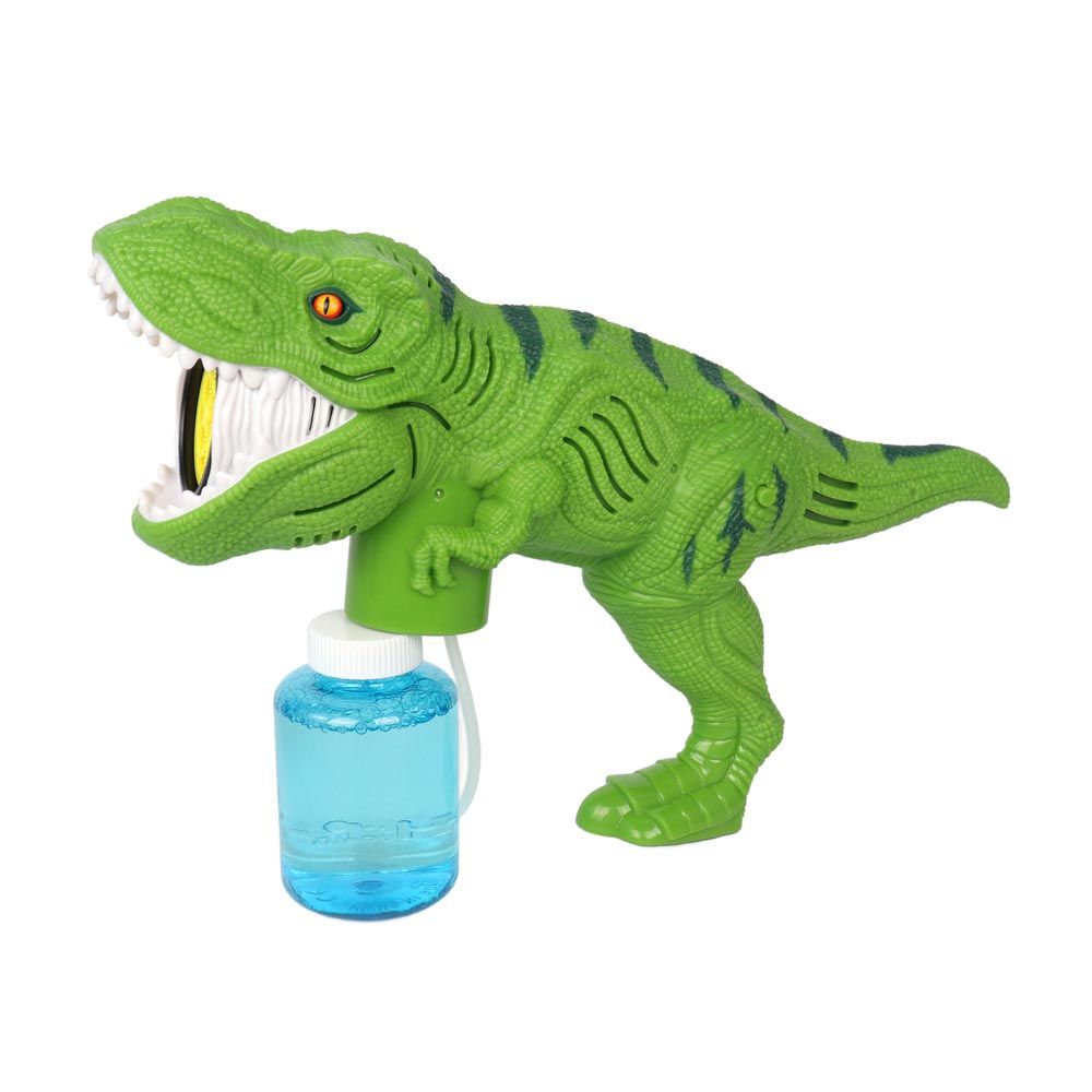 Galaxy Bubbles - T Rex Bubble Machine With 5 Blower And 130ml Bubble Solution 1pc - Color May Vary