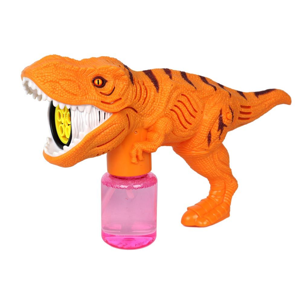 Galaxy Bubbles - T Rex Bubble Machine With 5 Blower And 130ml Bubble Solution 1pc - Color May Vary