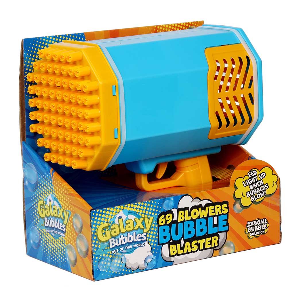 Galaxy Bubbles - 69 Blower Bubble Blaster With 2x50ml Bubble Solution