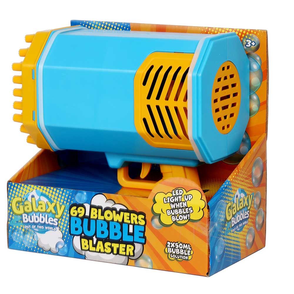 Galaxy Bubbles - 69 Blower Bubble Blaster With 2x50ml Bubble Solution