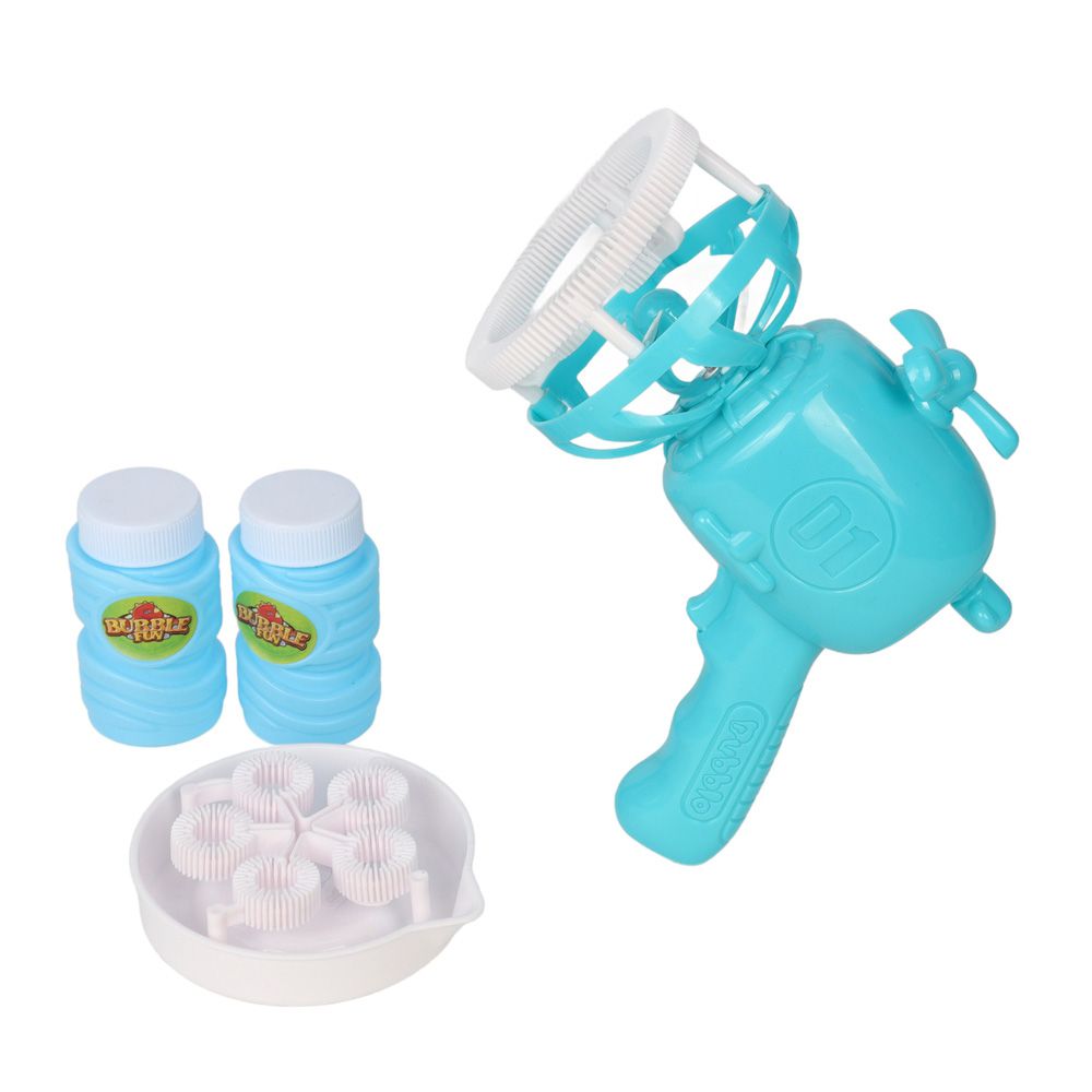 Galaxy Bubbles - 2-In-1 Bubble Shooter With 2x50ml Bubble Solution 1pc - Color May Vary