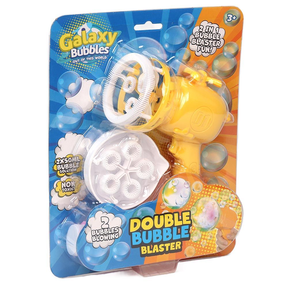 Galaxy Bubbles - 2-In-1 Bubble Shooter With 2x50ml Bubble Solution 1pc - Color May Vary