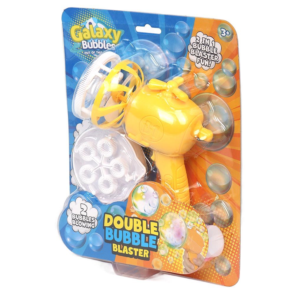 Galaxy Bubbles - 2-In-1 Bubble Shooter With 2x50ml Bubble Solution 1pc - Color May Vary