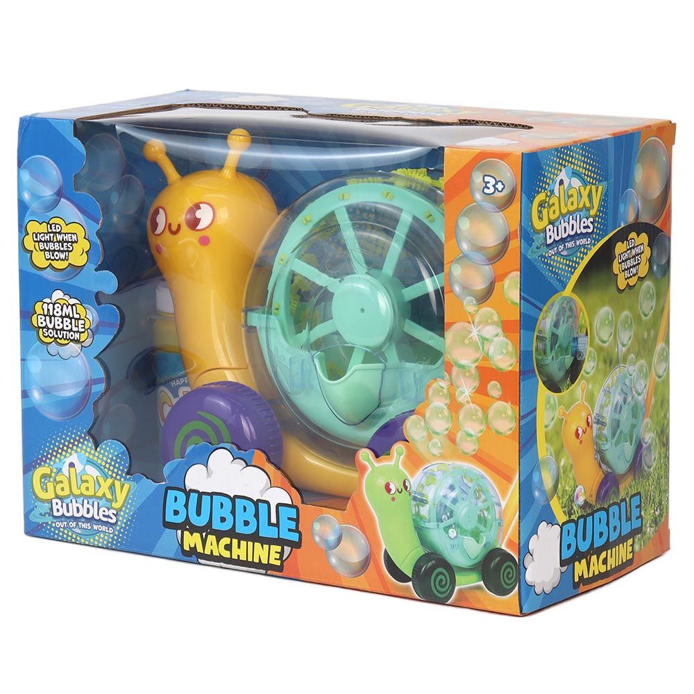 Galaxy Bubbles - Snails Bubble Blowers With 118ml Bubble Solution 1pc - Color May Vary