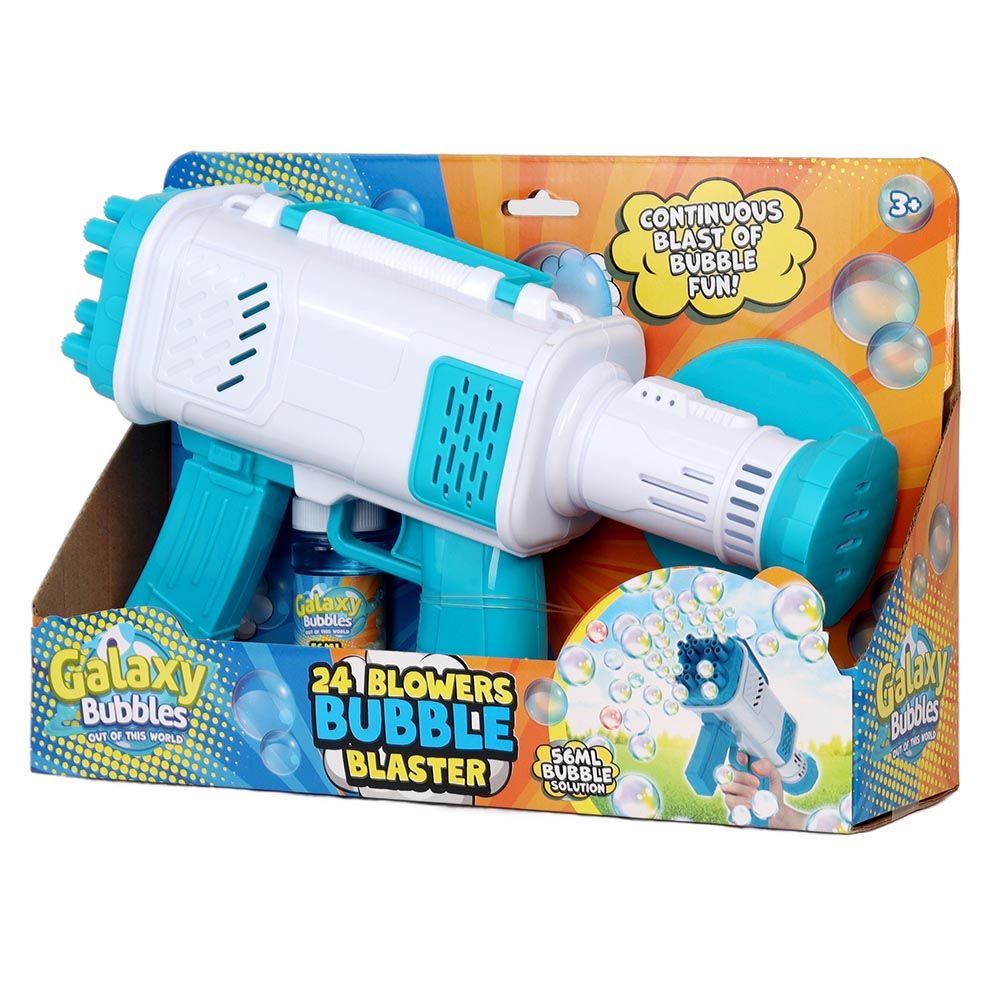 Galaxy Bubbles - 24 Holes Big Bang Bubble Blaster With 50ml Bubble Solution