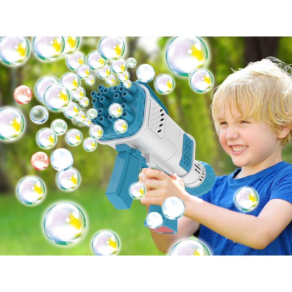 Galaxy Bubbles - 24 Holes Big Bang Bubble Blaster With 50ml Bubble Solution