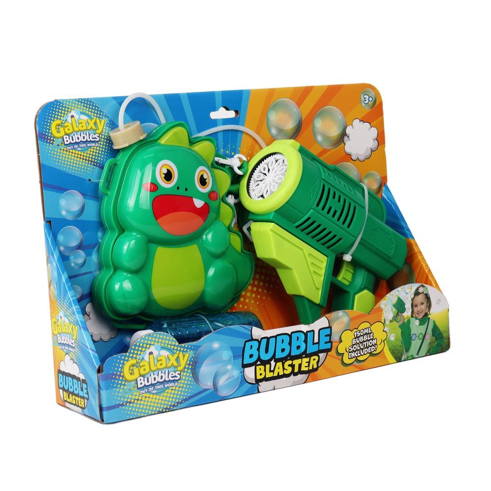 Galaxy Bubbles - Dino Bubble Backpack With 150ml Bubble Solution