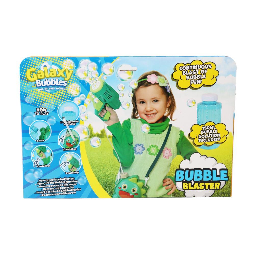 Galaxy Bubbles - Dino Bubble Backpack With 150ml Bubble Solution