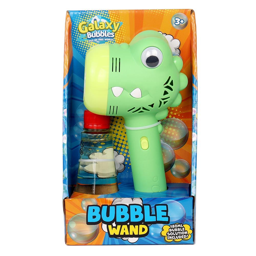 Galaxy Bubbles - Crocodile Bubble Wand With 180ml Bubble Solution