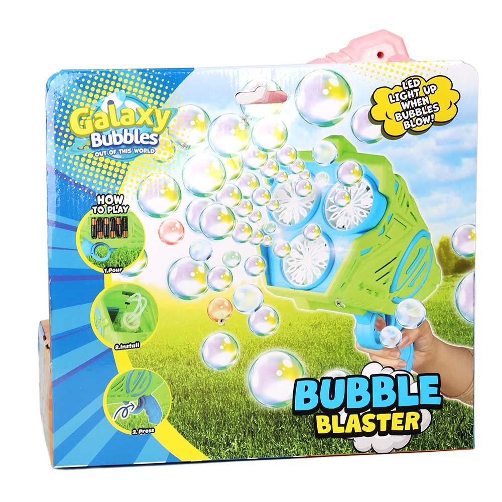 Galaxy Bubbles - Bubble Blaster With 42 Blowers And 118ml Bubble Solution 1pc - Color May Vary