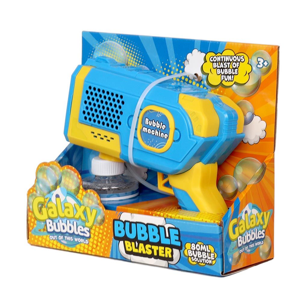 Galaxy Bubbles - Light Up Bubble Blaster With 80ml Bubble Solution 1pc - Color May Vary