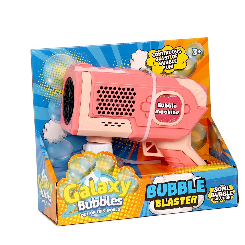 Galaxy Bubbles - Light Up Bubble Blaster With 80ml Bubble Solution 1pc - Color May Vary