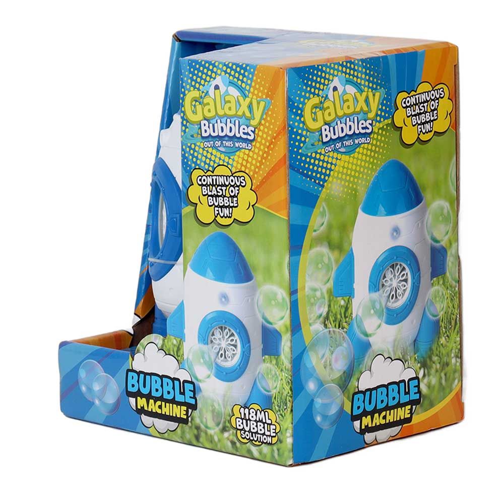 Galaxy Bubbles - Rocket Bubble Machine With 118ml Bubble Solution 1pc - Color May Vary