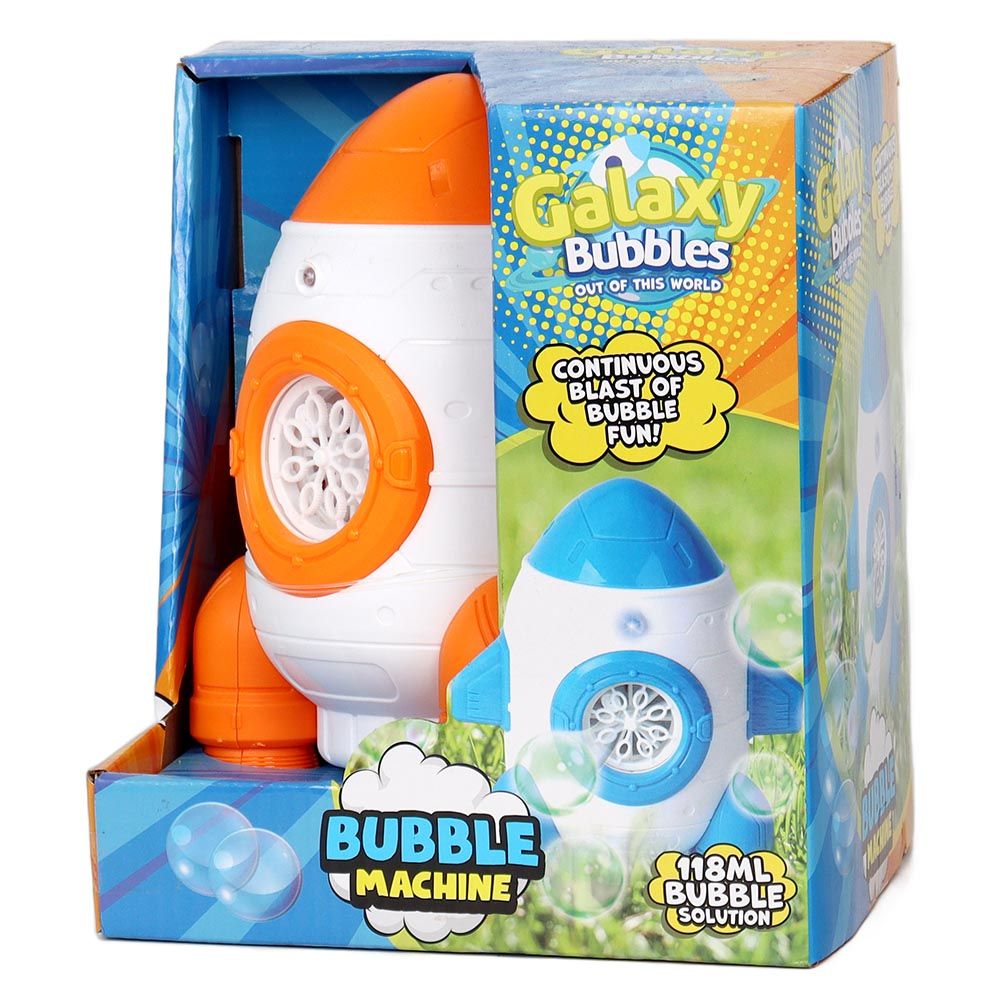 Galaxy Bubbles - Rocket Bubble Machine With 118ml Bubble Solution 1pc - Color May Vary