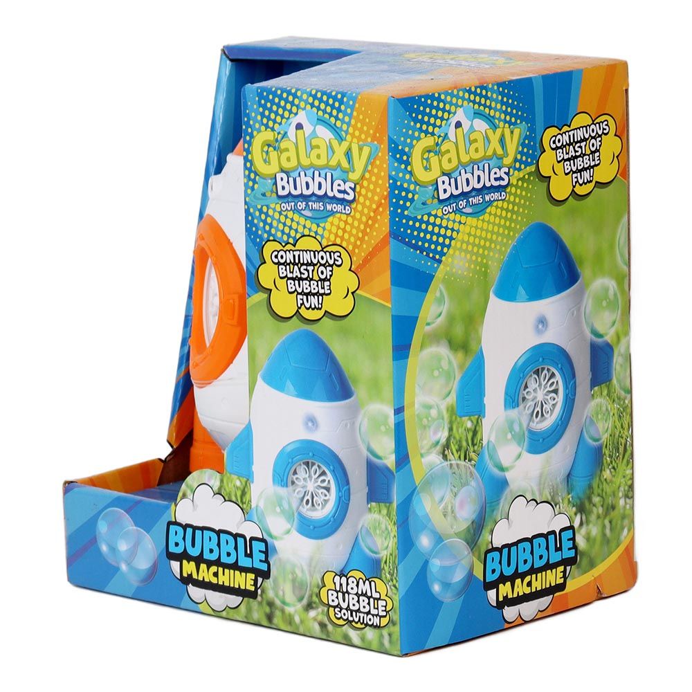 Galaxy Bubbles - Rocket Bubble Machine With 118ml Bubble Solution 1pc - Color May Vary