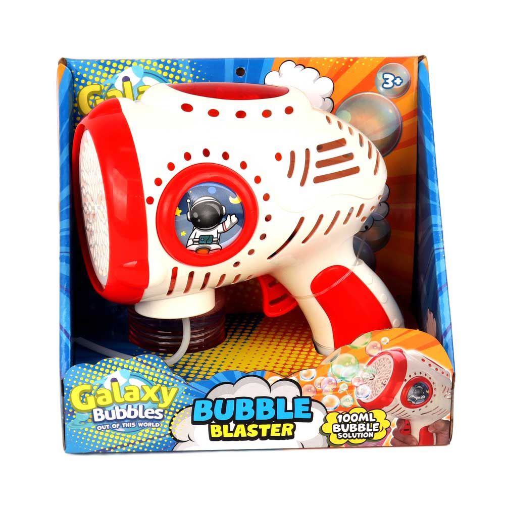 Galaxy Bubbles - Space Bubble Blaster Gun With 30 Blowers 1pc - Color May Vary