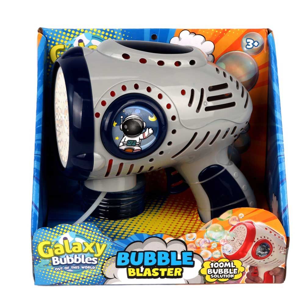 Galaxy Bubbles - Space Bubble Blaster Gun With 30 Blowers 1pc - Color May Vary