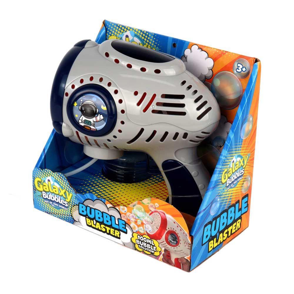 Galaxy Bubbles - Space Bubble Blaster Gun With 30 Blowers 1pc - Color May Vary