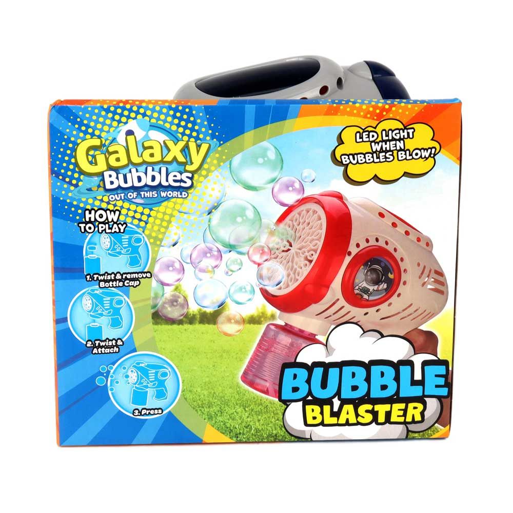 Galaxy Bubbles - Space Bubble Blaster Gun With 30 Blowers 1pc - Color May Vary