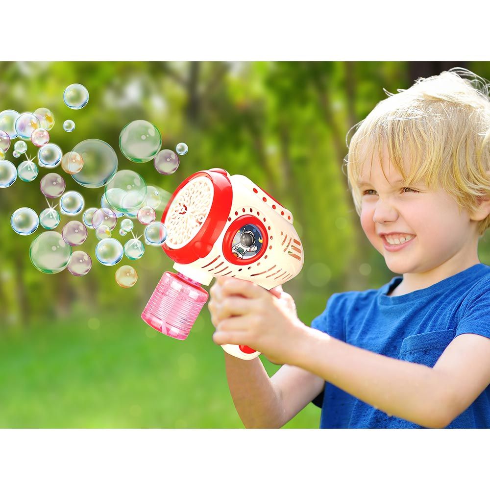 Galaxy Bubbles - Space Bubble Blaster Gun With 30 Blowers 1pc - Color May Vary