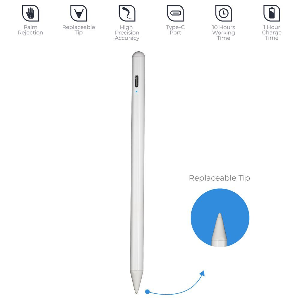 Blupebble - Sketch Pro Stylus For Ipad Air - White