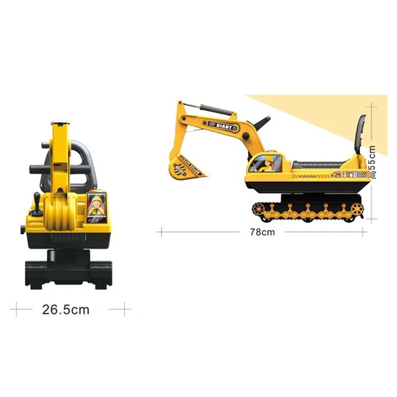 Mini Panda - Little Earth Mover Ride-On Car - Yellow