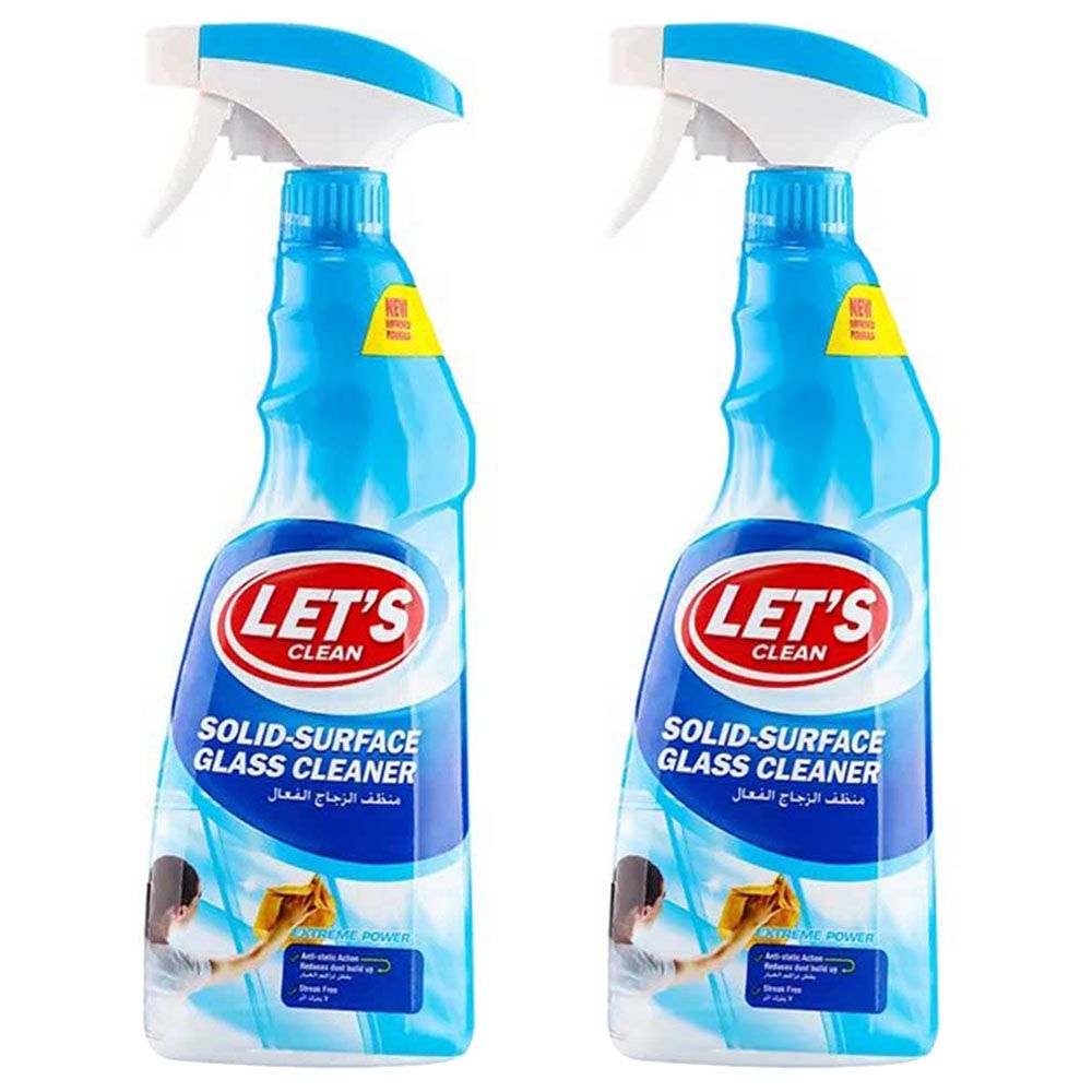 Let's Clean - Glass Cleaner - 600 ml - Pack of 2